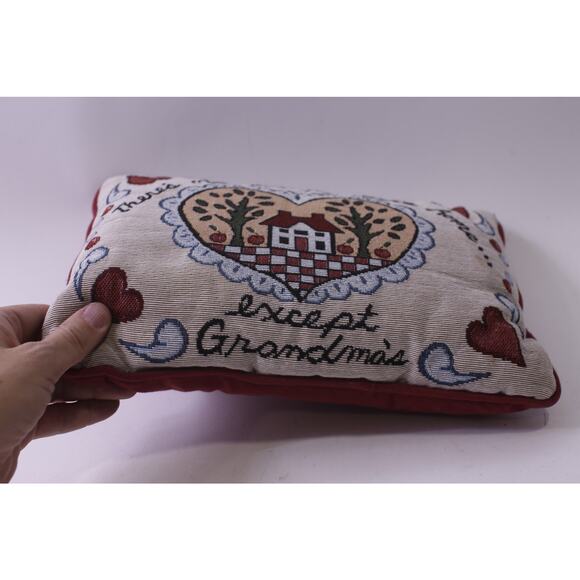 Embroidered, There's no place like home except Grandma's, Throw Pillow, Decorat - Picture 2 of 4